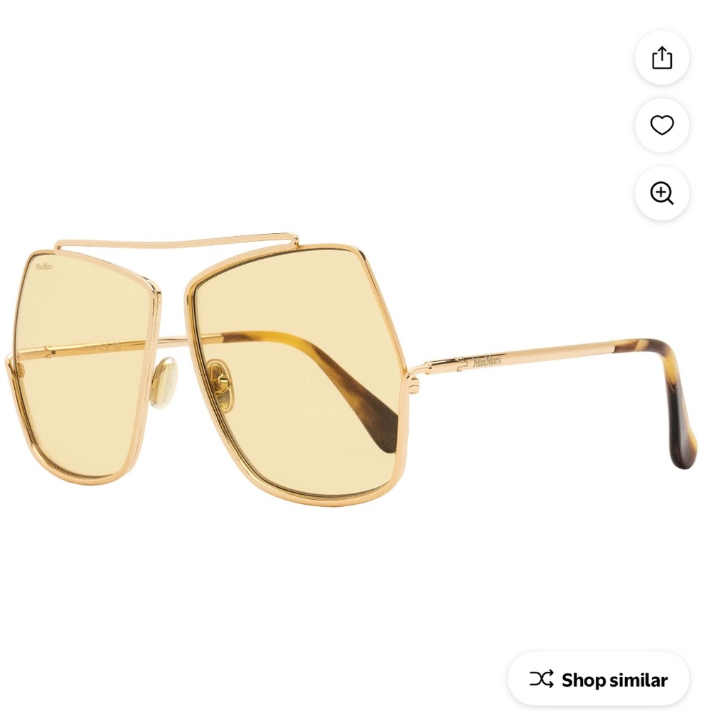 MaxMara Elegant Gold-Toned Sunglasses